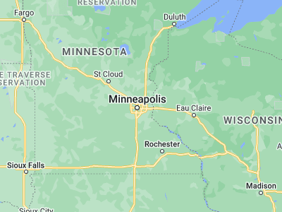 Map showing location of Roseville (45.00608, -93.15661)