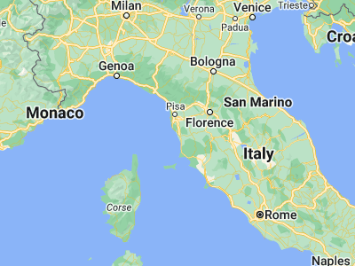 Map showing location of Rosignano Marittimo (43.40793, 10.47291)
