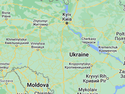 Map showing location of Roskoshnyy (49.37087, 30.18471)