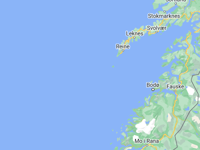 Map showing location of Røst (67.51754, 12.1176)