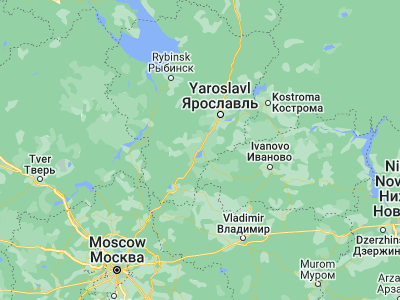 Map showing location of Rostov (57.1914, 39.41394)