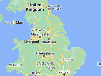 Map showing location of Rotherham (53.43012, -1.35678)
