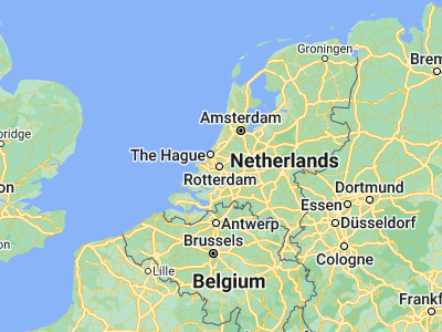 Map showing location of Rotterdam (51.9225, 4.47917)