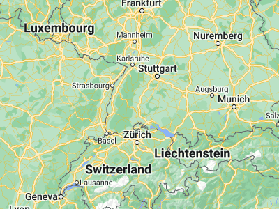Map showing location of Rottweil (48.16783, 8.62719)