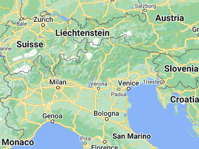 Map showing location of Rovereto (45.8896, 11.03868)