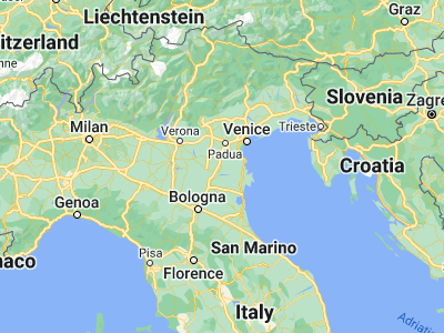 Map showing location of Rovigo (45.07998, 11.79301)