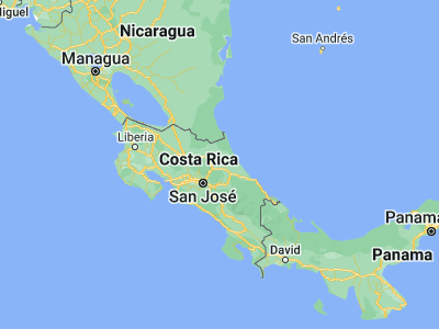 Map showing location of Roxana (10.27528, -83.75133)