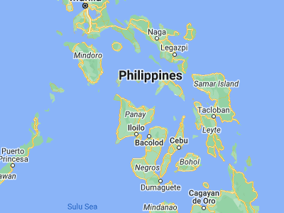 Map showing location of Roxas City (11.58528, 122.75111)
