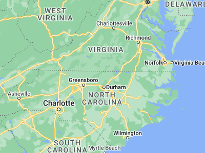 Map showing location of Roxboro (36.39375, -78.98279)