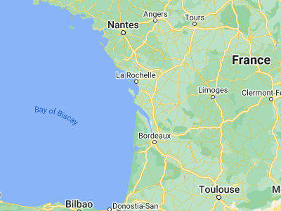 Map showing location of Royan (45.62846, -1.0281)