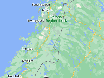Map showing location of Røyrvik (64.88733, 13.56219)