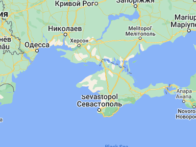 Map showing location of Rozdol’ne (45.77083, 33.48777)