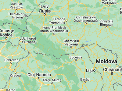 Map showing location of Rozhniv (48.36597, 25.2258)