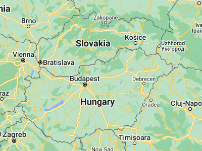 Map showing location of Rózsaszentmárton (47.782, 19.7421)