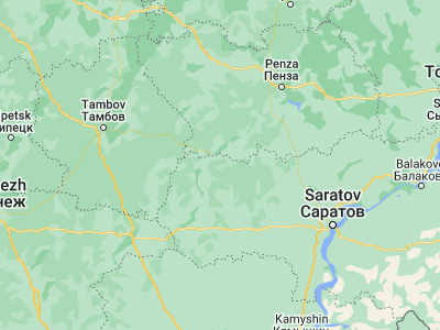 Map showing location of Rtishchevo (52.26041, 43.78745)