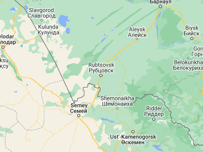 Map showing location of Rubtsovsk (51.5, 81.25)
