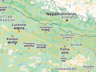 Map showing location of Rūdarpur (26.44335, 83.61238)