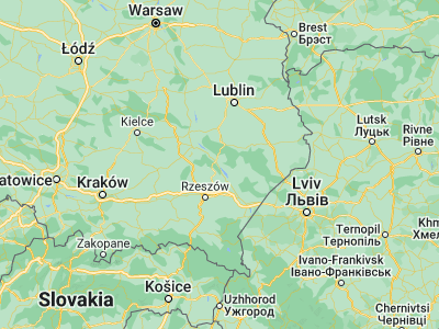 Map showing location of Rudnik nad Sanem (50.44152, 22.24856)