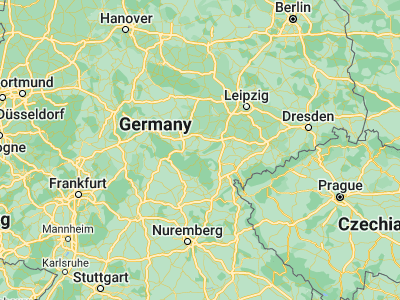 Map showing location of Rudolstadt (50.72043, 11.34046)