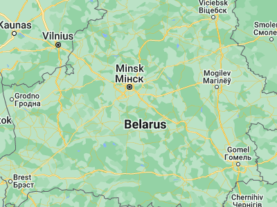 Map showing location of Rudzyensk (53.5983, 27.8621)