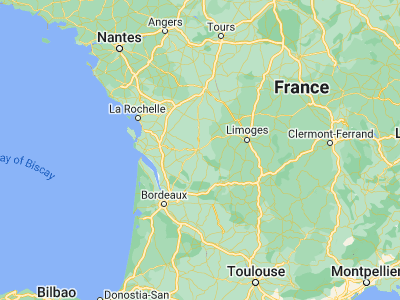 Map showing location of Ruelle-sur-Touvre (45.68333, 0.23333)