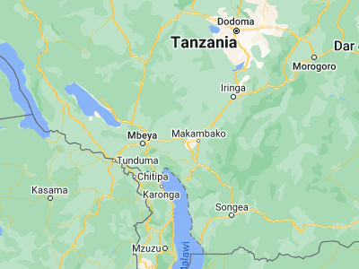 Map showing location of Rujewa (-8.7, 34.38333)