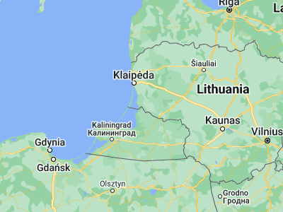 Map showing location of Rusnė (55.29639, 21.37583)