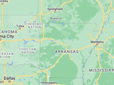 Map showing location of Russellville (35.27842, -93.13379)