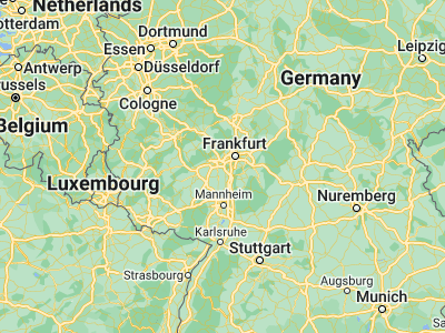 Map showing location of Rüsselsheim (49.98955, 8.42251)
