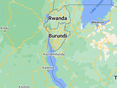 Map showing location of Rutana (-3.9279, 29.992)