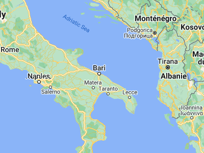 Map showing location of Rutigliano (41.01113, 17.00549)