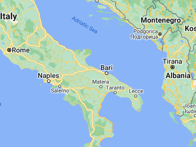 Map showing location of Ruvo di Puglia (41.11363, 16.48778)