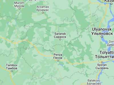 Map showing location of Ruzayevka (54.06387, 44.9509)