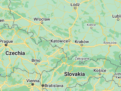 Map showing location of Rydułtowy (50.05857, 18.41703)