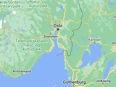 Map showing location of Ryggebyen (59.375, 10.75)