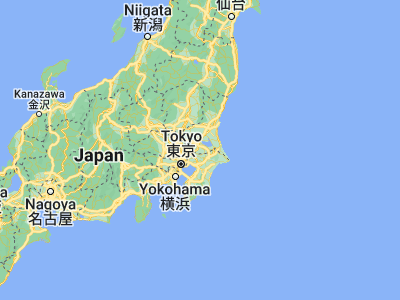 Map showing location of Ryūgasaki (35.9, 140.18333)