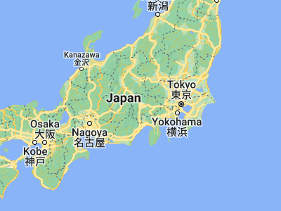 Map showing location of Ryūō (35.65, 138.5)