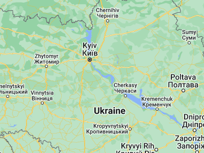 Map showing location of Rzhyshchiv (49.96886, 31.04628)