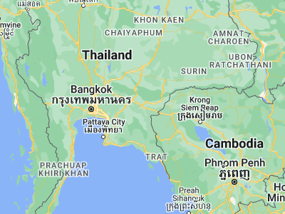 Map showing location of Sa Kaeo (13.81411, 102.07222)