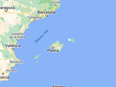 Map showing location of sa Pobla (39.7692, 3.02394)
