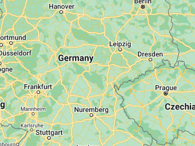 Map showing location of Saalfeld (50.64826, 11.36536)