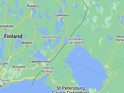 Map showing location of Saari (61.65, 29.75)