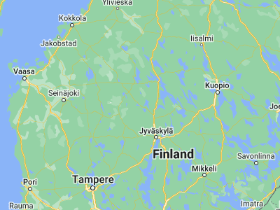 Map showing location of Saarijärvi (62.70486, 25.25396)