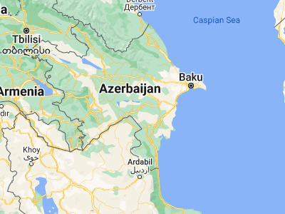Map showing location of Saatlı (39.93111, 48.36972)