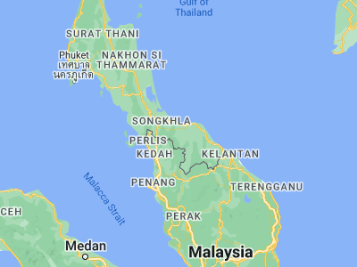 Map showing location of Saba Yoi (6.6175, 100.95189)