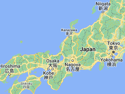 Map showing location of Sabae (35.94647, 136.18498)