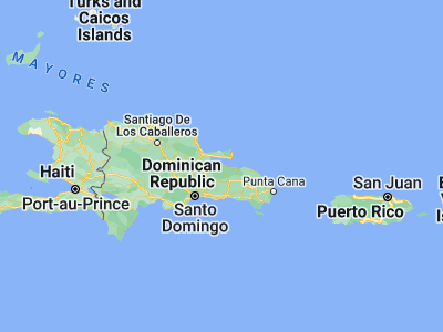 Map showing location of Sabana de La Mar (19.05934, -69.38843)