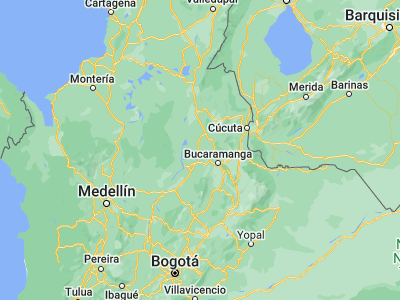 Map showing location of Sabana de Torres (7.3915, -73.49574)