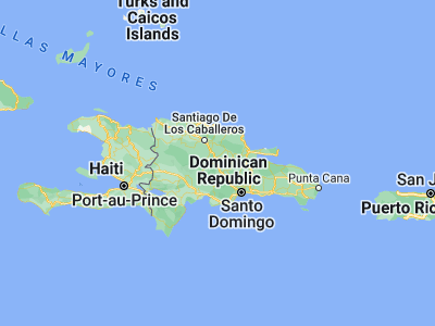 Map showing location of Sabana del Puerto (19.06667, -70.41667)