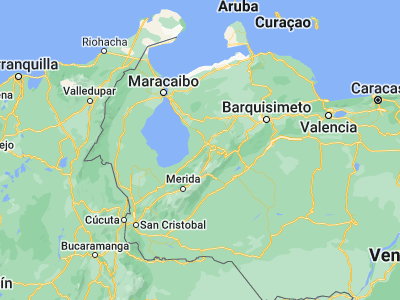 Map showing location of Sabana Grande (9.4028, -70.79762)